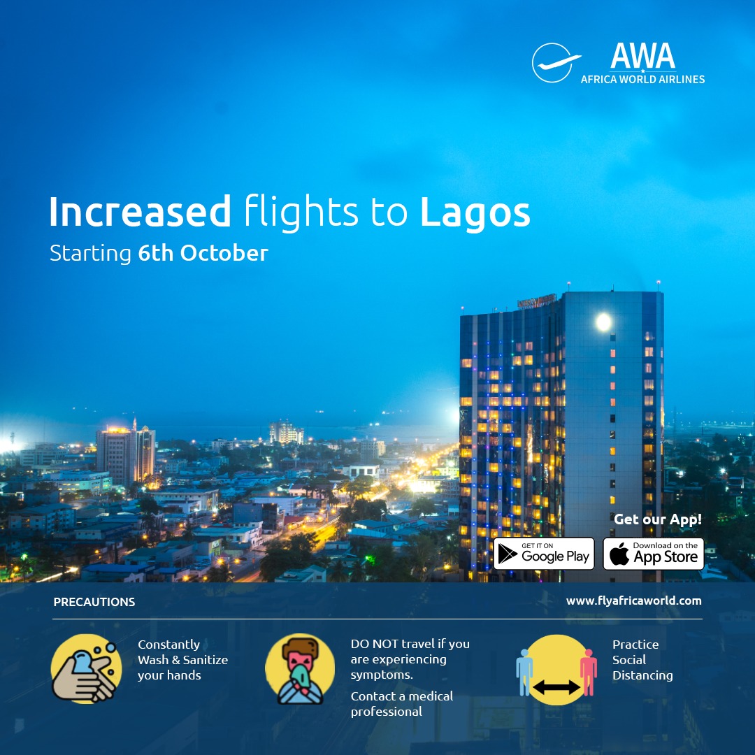 Aviation Africa World Airlines increases flight frequency between